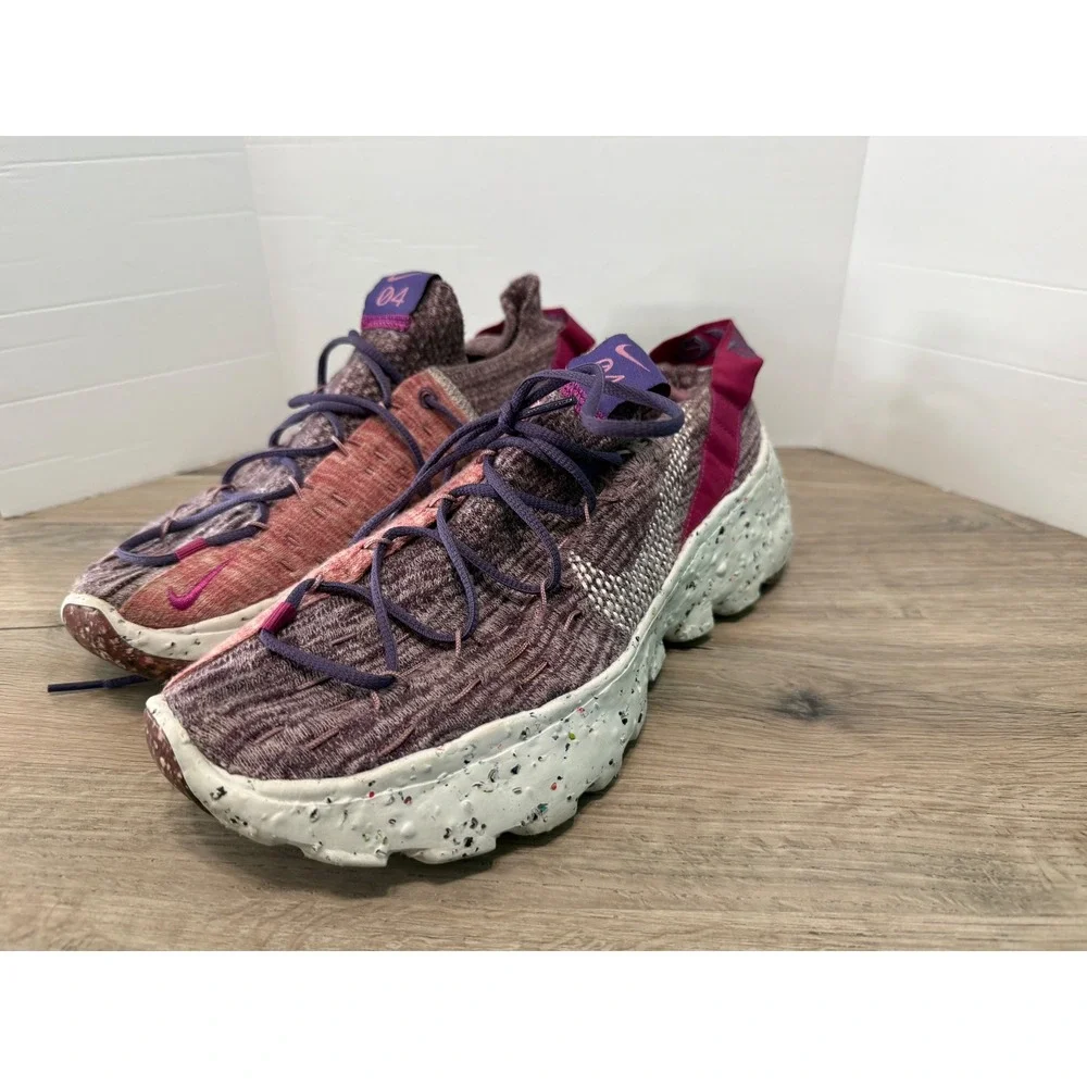 Nike Space Hippie 04 Womens Sz 9 Running Shoes Cactus Flower Gravity Purple Pink